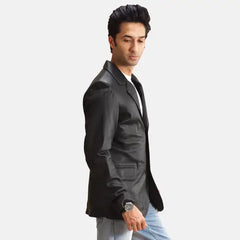 Alyson Black Dignity Men's Leather Blazer