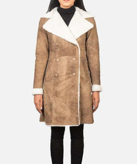 Brown-Dignity-Double-Breasted-Shearling-Coat