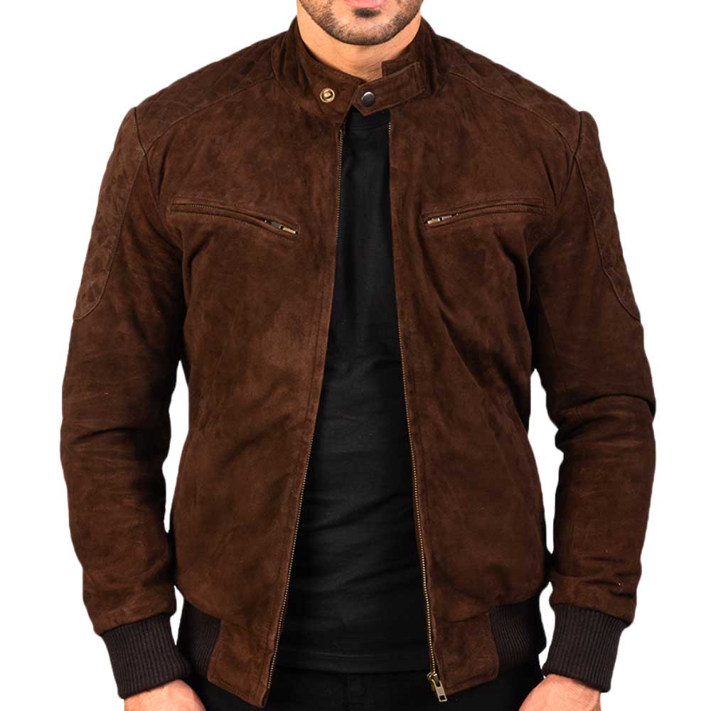 Brown Suede Leather Dignity Jacket for Men