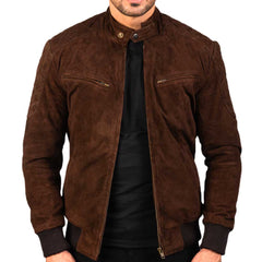 Brown Suede Leather Dignity Jacket for Men