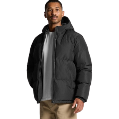 Hooded Puffer Jacket For Men - Black