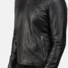 Black Adornica Dignity Leather Adobiker jackets for men