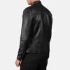 Black Adornica Dignity Leather Adobiker jackets for men-back