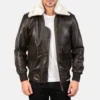 Black Airin aviator jacket mens