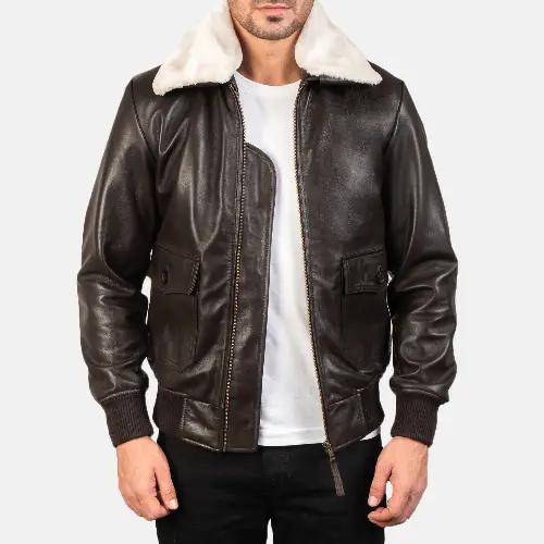 Black Airin aviator jacket mens