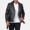 Black Allaric Alley Dignity biker jacket men-front