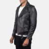 Black Allaric Alley Dignity biker jacket men-side