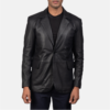 Black Dignity Mens Leather Blazers