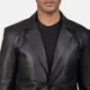 Black Dignity Mens Leather Blazers front