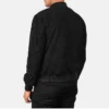 Black Dignity Shane mens suede bomber jacket-back