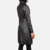 Black Dignity Single Breasted Leather Coat