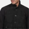 Black Dignity leather suede jackets for men-side