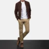 Brown Dignity suede jackets for men