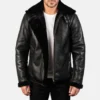 Black Francis B-3 Leather Bomber Jacket