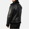 Black Francis B-3 Leather Bomber Jacket-back