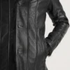 Black Furcliff Leather Jacket-side