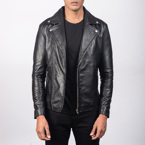 Black Noah Leather biker jackets for men