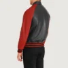 Black & Red Terrance Varsity Jacket Mens-back