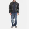 Black Rustic Dignity biker jacket men-front