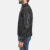 Black Rustic Dignity biker jacket men-side