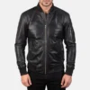 Black bomber Dignity jacket men-front