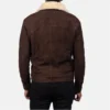 Brown Coffner Shearling Fur Jacket-back