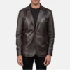 Brown Daron Dignity leather blazers men