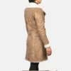 Brown Dignity Double Breasted Shearling Coat