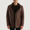 Brown Rocky Mens Winter Leather Coats