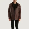 Brown Rocky Mens Winter Leather Coats