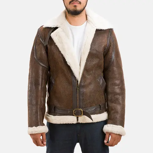 Forest Double Face Shearling Fur Jacket Mens