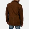 shearling fur coat mens Sheriff Brown Suede Jacket