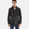 Leo Black Dignity Mens Leather Blazers front