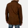 Mens brown Sheriff suede jacket-back