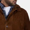 Brown Sheriff shearling fur jacket mens