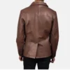 Naval Peacoat Brown men's leather blazers