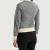 Grey women's varsity bomber jacket