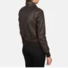 Brown aviator jacket women