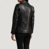 Black womens leather blazers jacket