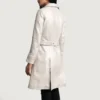 Silver Dignity Leather Trench Coat