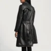 Susan Black Dignity Leather Trench Coat