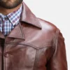 shearling fur coat mens Sheriff Brown Suede Jacket top