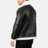 White & black Francis aviator jacket mens