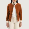 Brown suede jackets for women