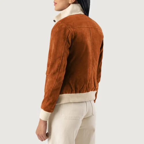 Brown suede jackets for women