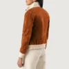 Brown Suede women's aviator jacket