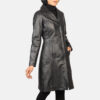 Black Dignity Single Breasted Leather Coat