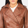 Alice Brown Double Breasted Women Leather Coat