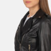 Black leather jacket women plus size