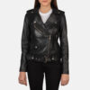 Black leather jacket women plus size